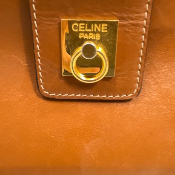 Vintage Celine Top Handle Bag with Gold Hardware - Picture 2 of 10